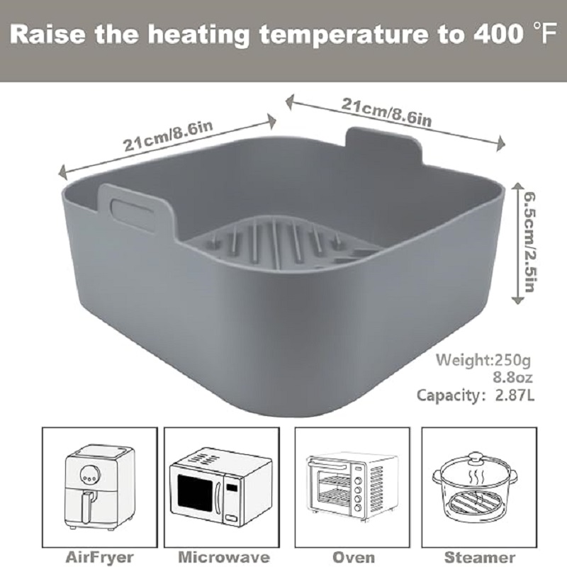 Non-stick 8.2inch Air Fryer Si - Air Fryer Silicone Pot Liner ulasan dan harga