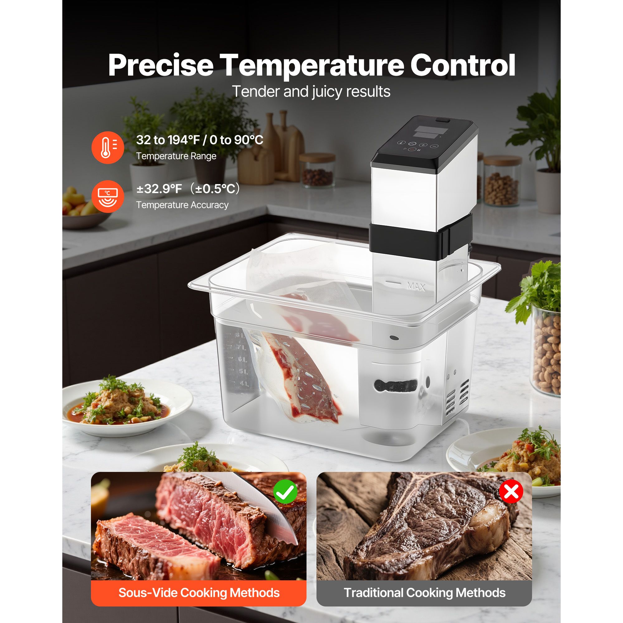 1500W Sous Vide for Precision  - Digital Sous Vide Precision Cooker ulasan dan harga