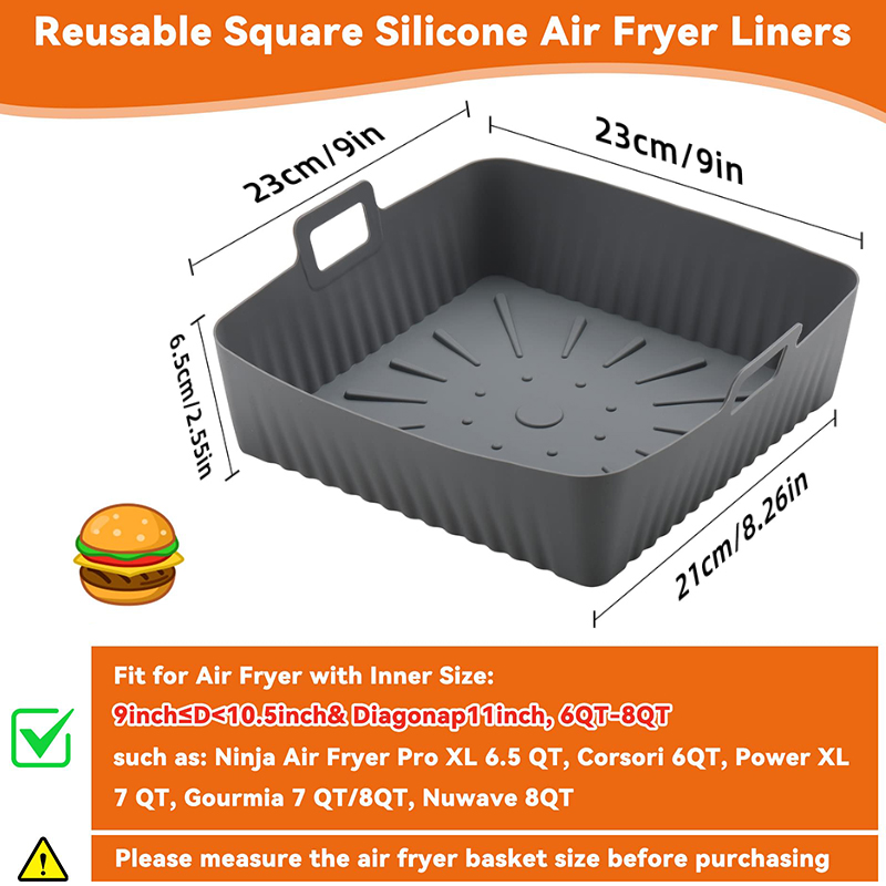 Large 23cm Air Fryer Silicone  - Air Fryer Silicone Pot Liner ulasan dan harga
