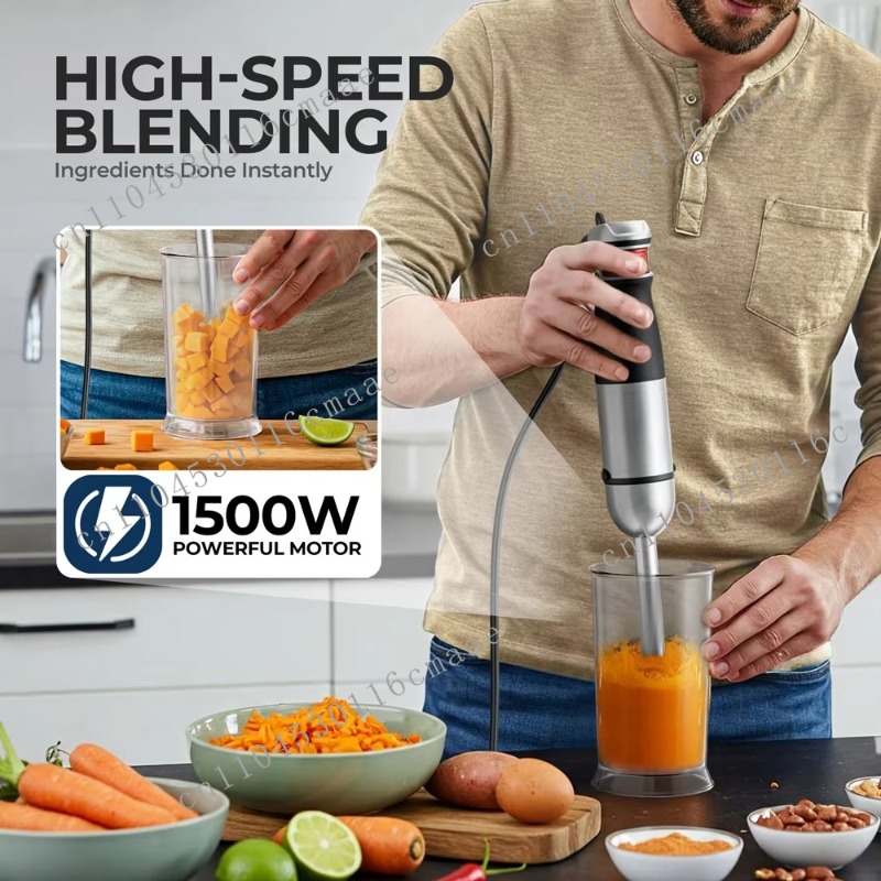6-in-1  1200W Powerful Hand Bl - Immersion Hand Blender Set ulasan dan harga