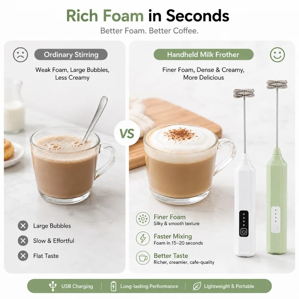 Milk Frother and Egg Beater El - Electric Milk Frother Handheld ulasan dan harga