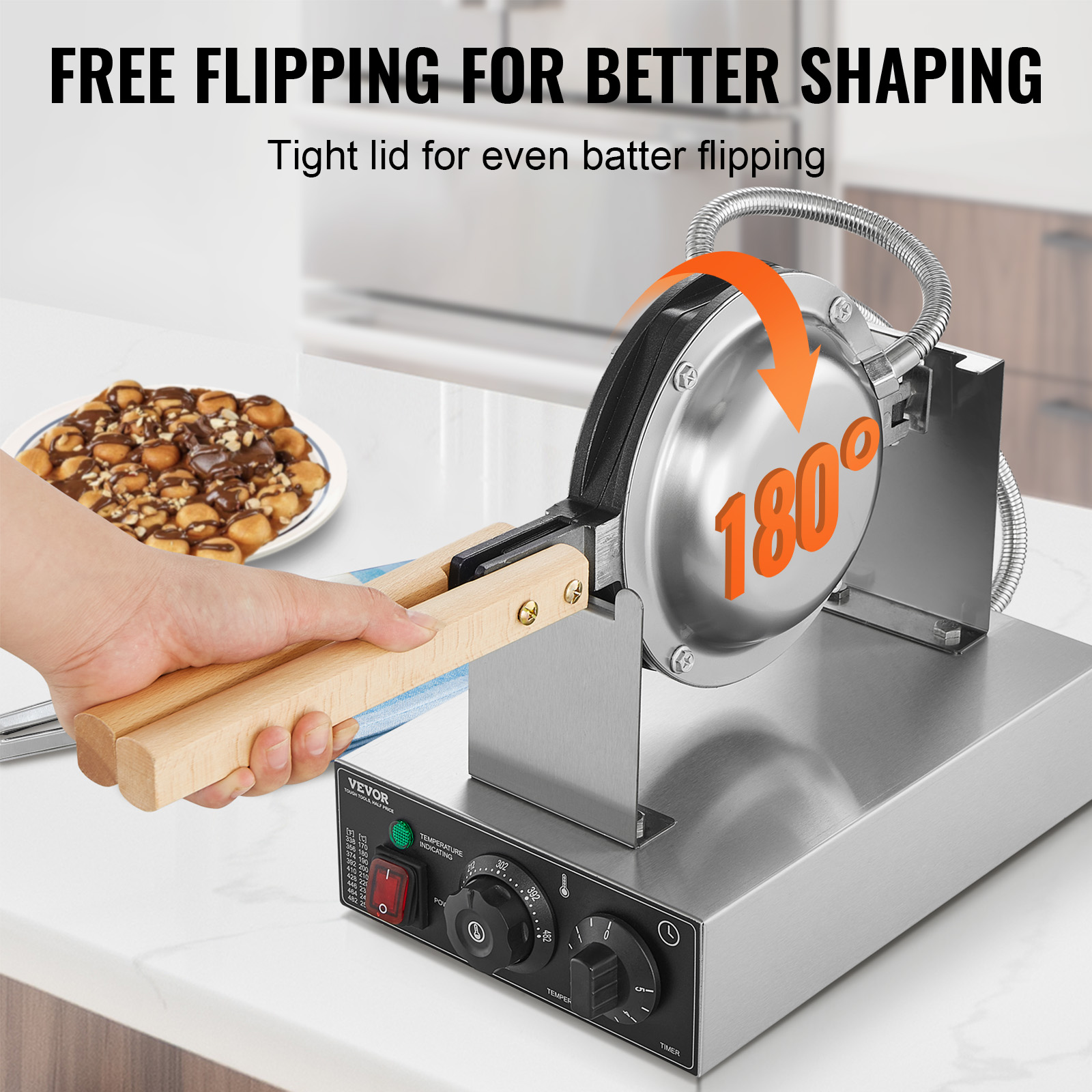 HomeWise Commercial Egg Bubble - Mini Waffle Maker Machine ulasan dan harga