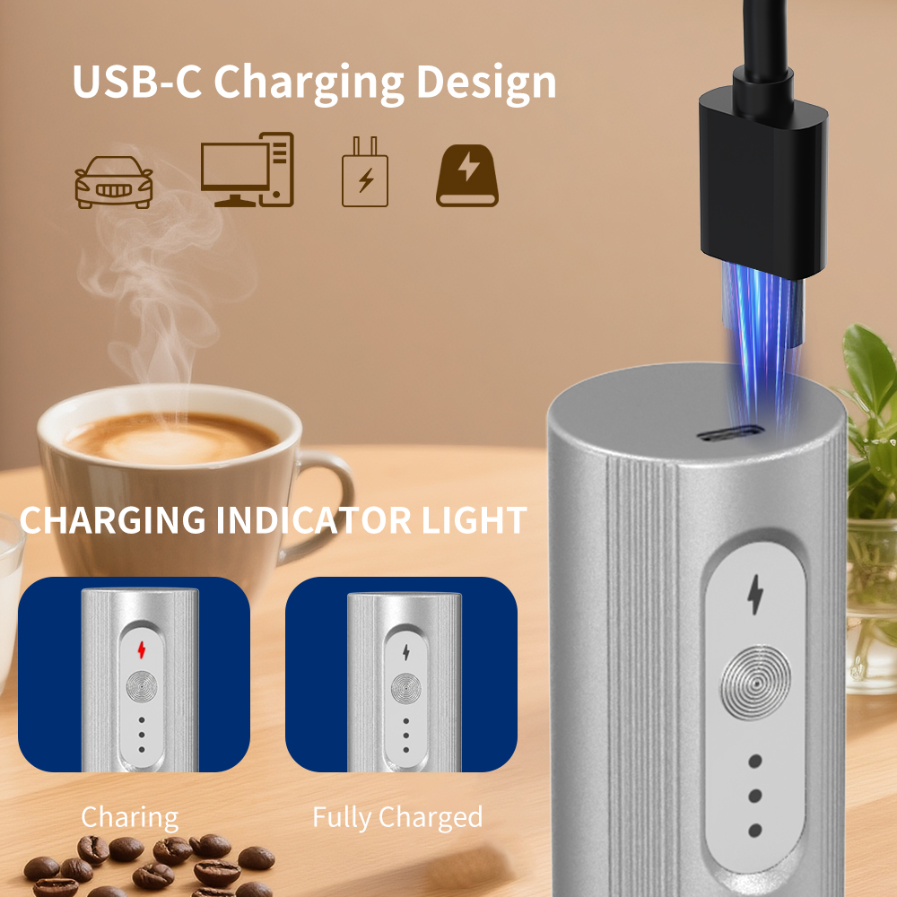 Cliton Electroplated Silver US - Electric Milk Frother Handheld ulasan dan harga