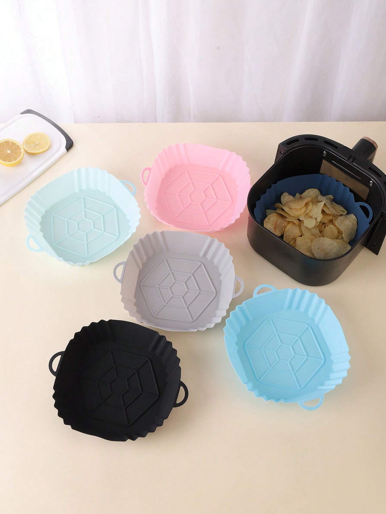 1pc Air Fryer Silicone Pot, Mo - Air Fryer Silicone Pot Liner ulasan dan harga
