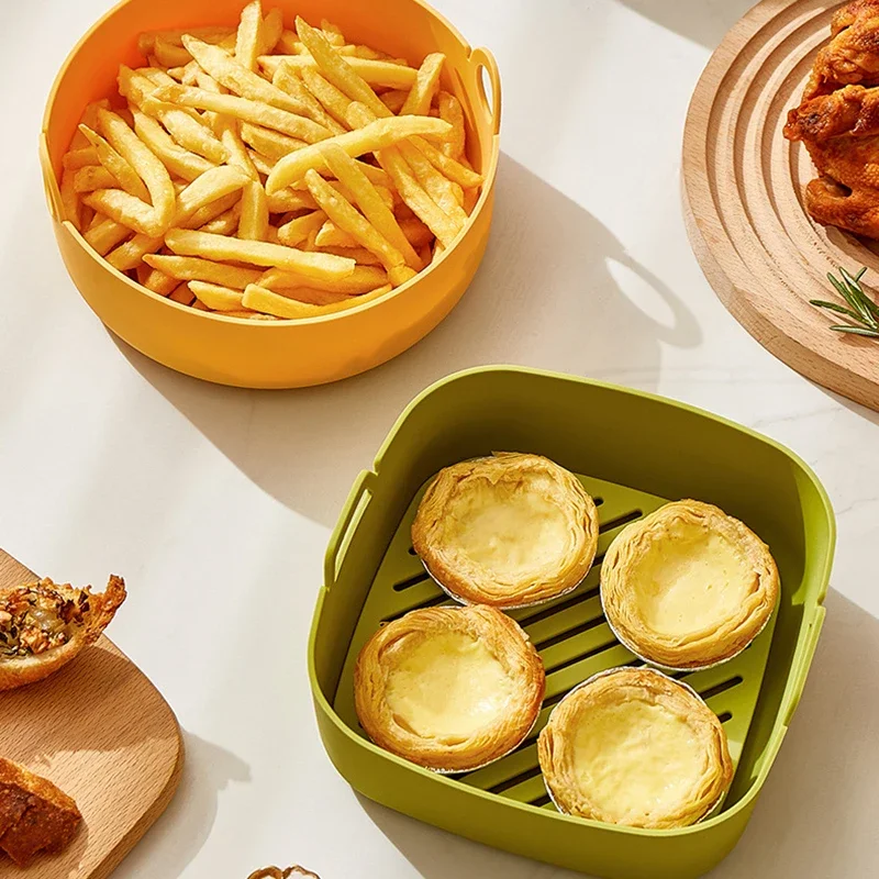 Round Air Fryer Liners Square  - Air Fryer Silicone Pot Liner ulasan dan harga