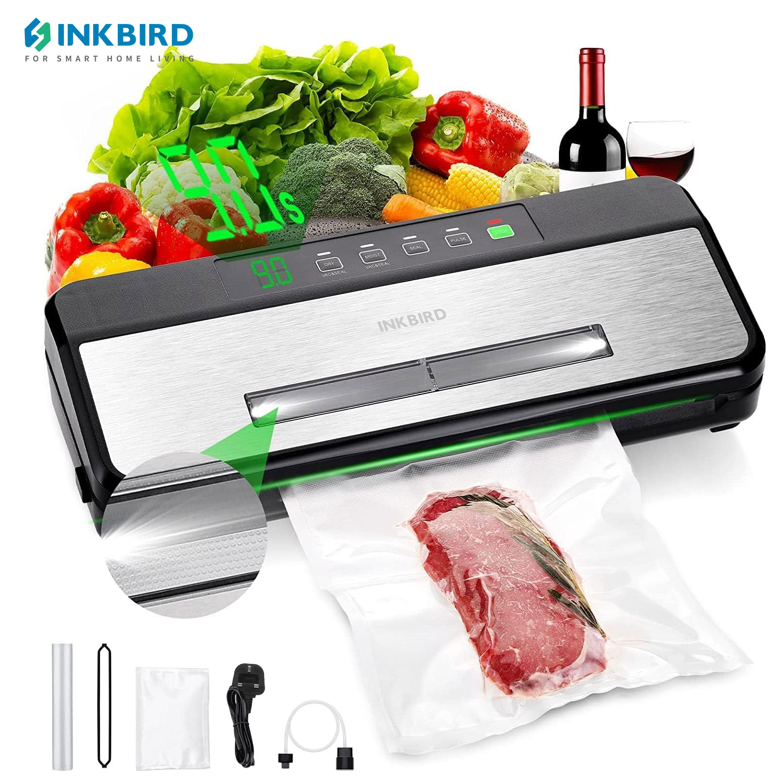 INKBIRD 3rd Vacuum Sealer with - Food Vacuum Sealer Machine ulasan dan harga
