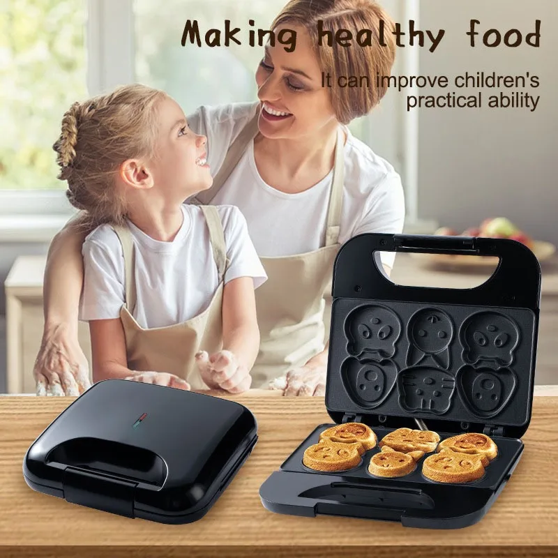 Household Cartoon Biscuit Mach - Mini Waffle Maker Machine ulasan dan harga